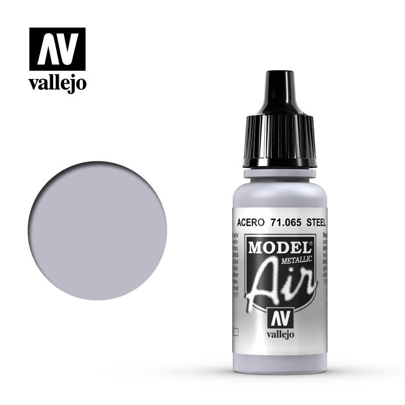 VALLEJO MODEL AIR ACRYLIC PAINT STEEL 71065