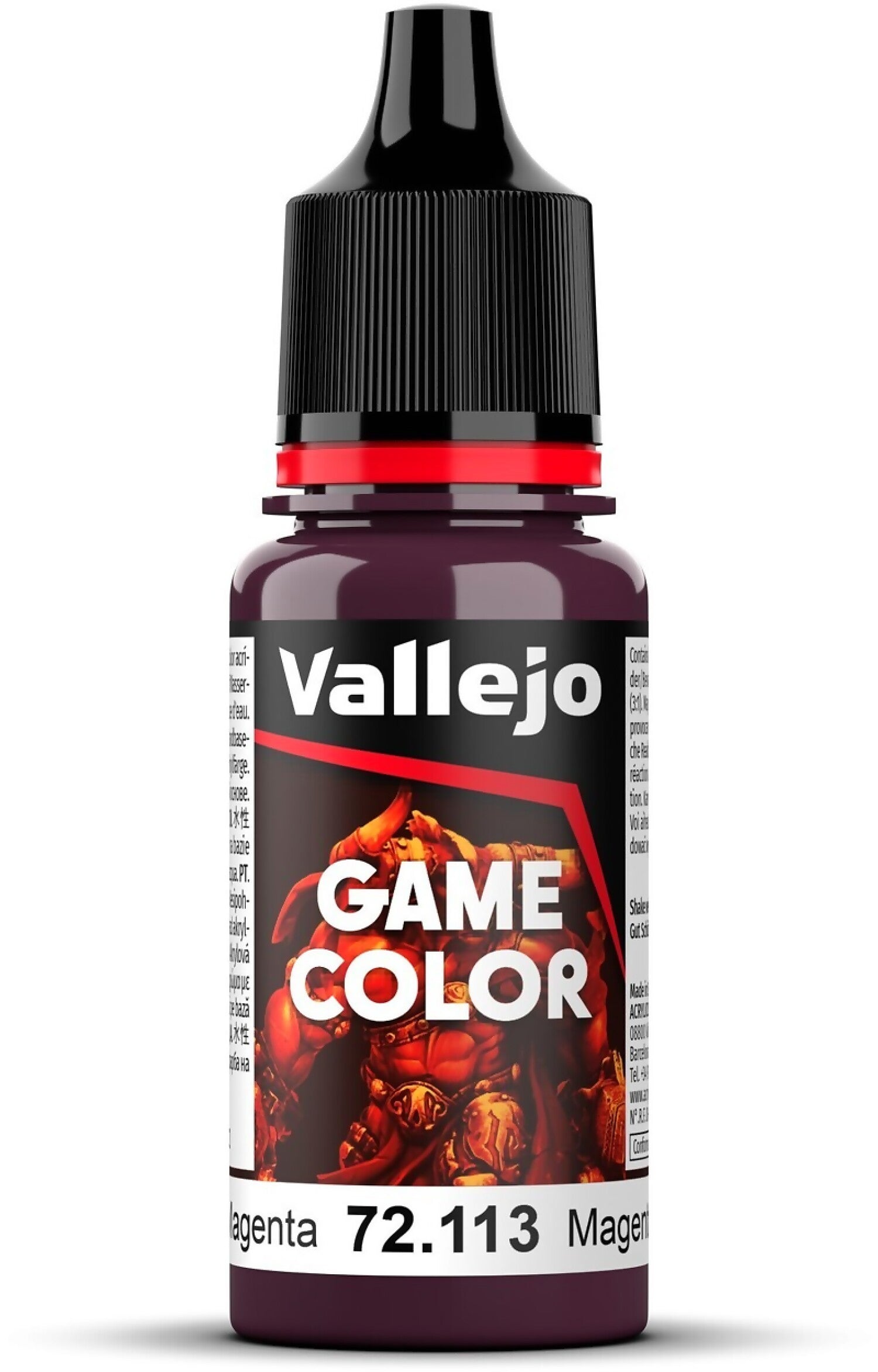 VALLEJO GAME COLOUR 72113 DEEP MAGENTA 18ML ACRYLIC PAINT - NEW FORMULATION