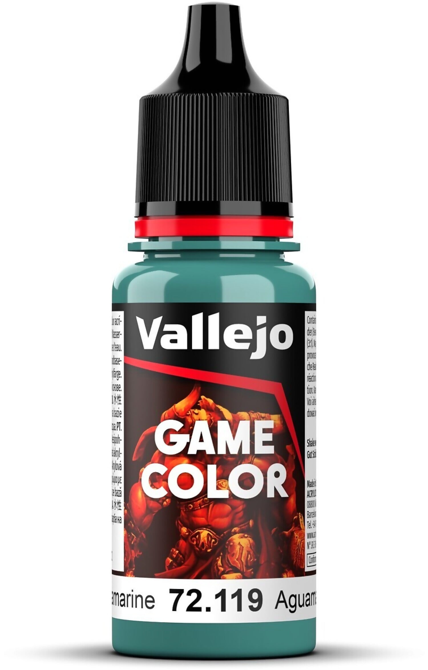 VALLEJO GAME COLOUR 72119 AQUAMARINE 18ML ACRYLIC PAINT - NEW FORMULATION