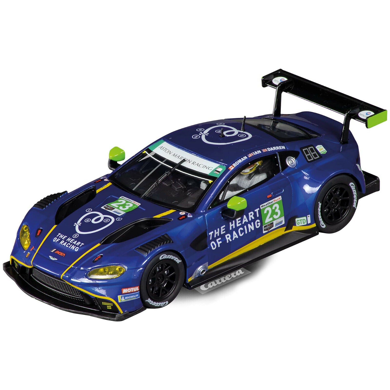 Carrera - Evolution 1:32 - Aston Martin Vantage GT3 Heart Of Racing No23 - Slot Car Also Suits Scalextric