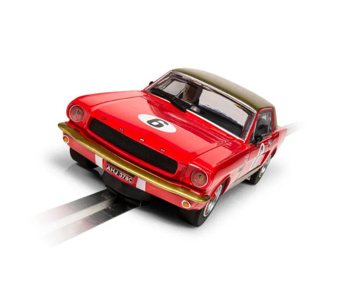 Scalextric - C4339 Ford Mustang Alan Mann Henry Mann and Steve Soper slot car also suits Carrera