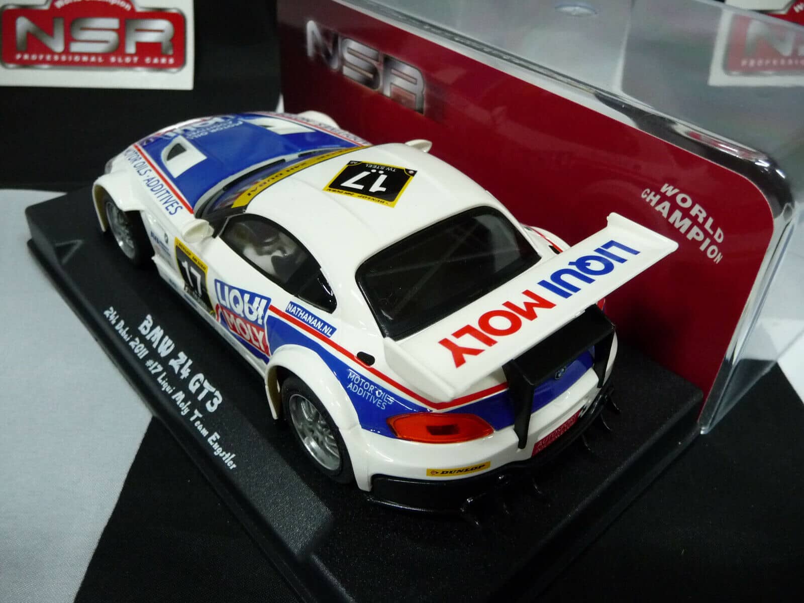 NSR - 1:32 0001AW BMW Z4 GT3 E89 Liqui Moly 24h Dubai 2011 slot car also suits scalextric/carrera