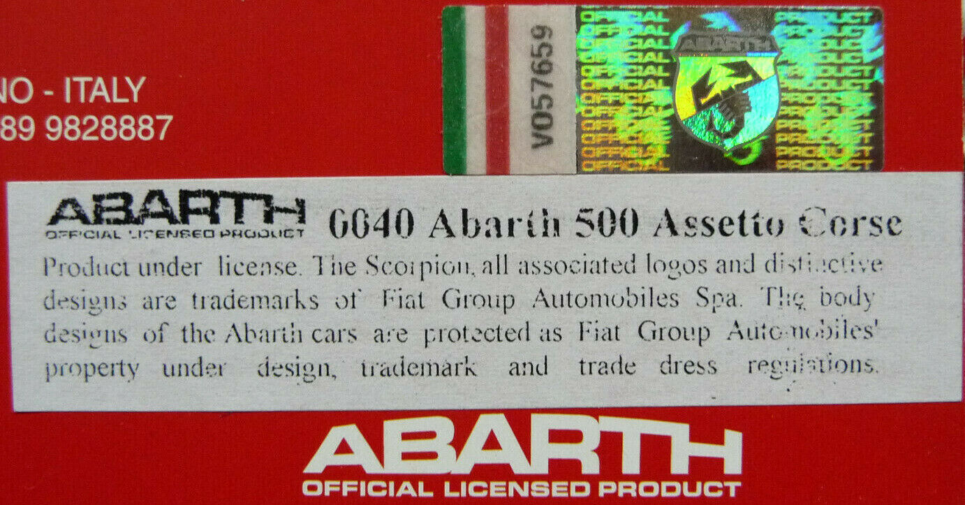 NSR - 1:32 0040SW Abarth 500 Assetto Corse Selenia No7 slot car also suits scalextric/carrera