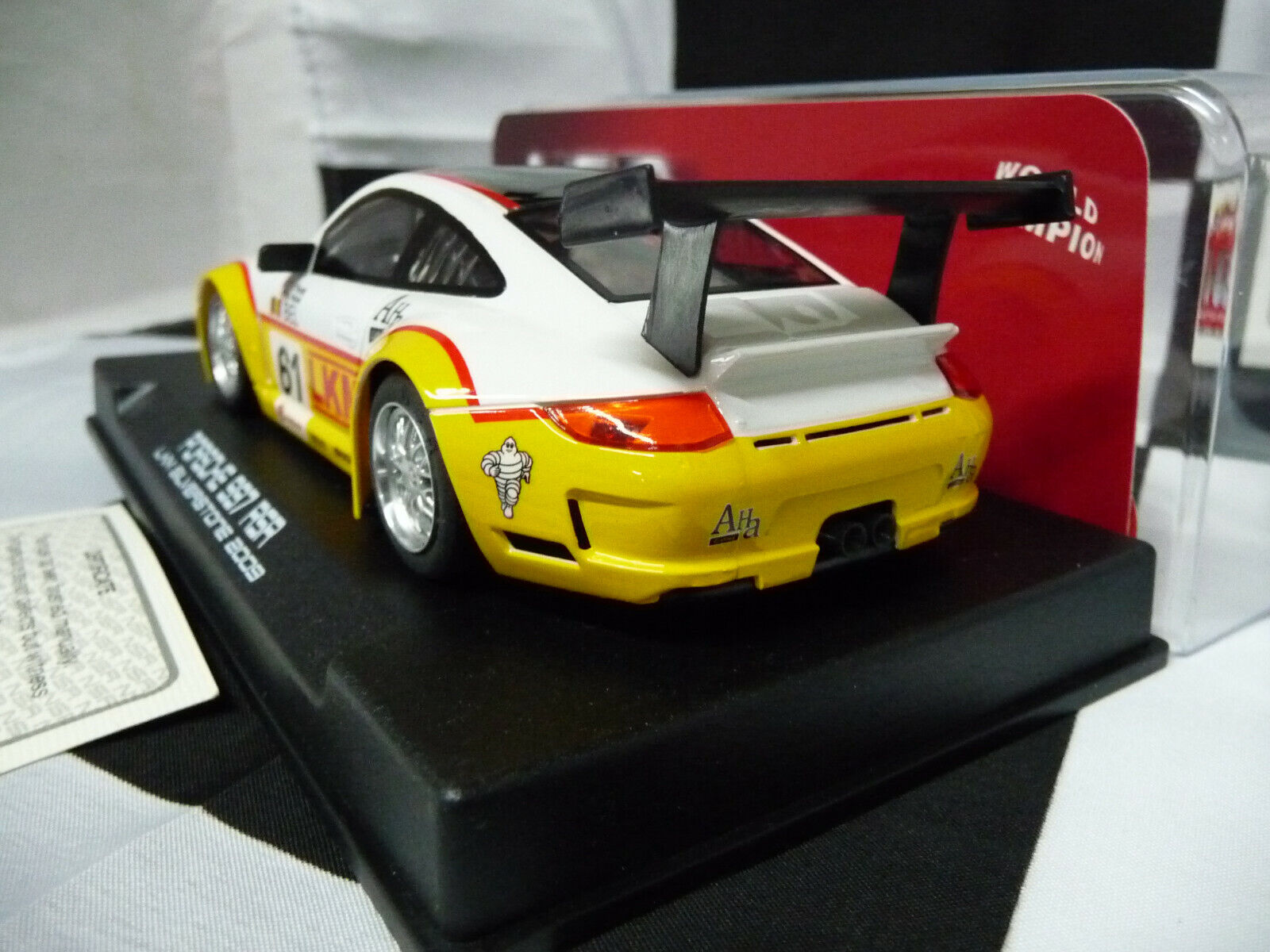 NSR - 1:32 0055AW Porsche 997 GT3 LKM S/stone 2009 No.61 slot car also suits scalextric/carrera