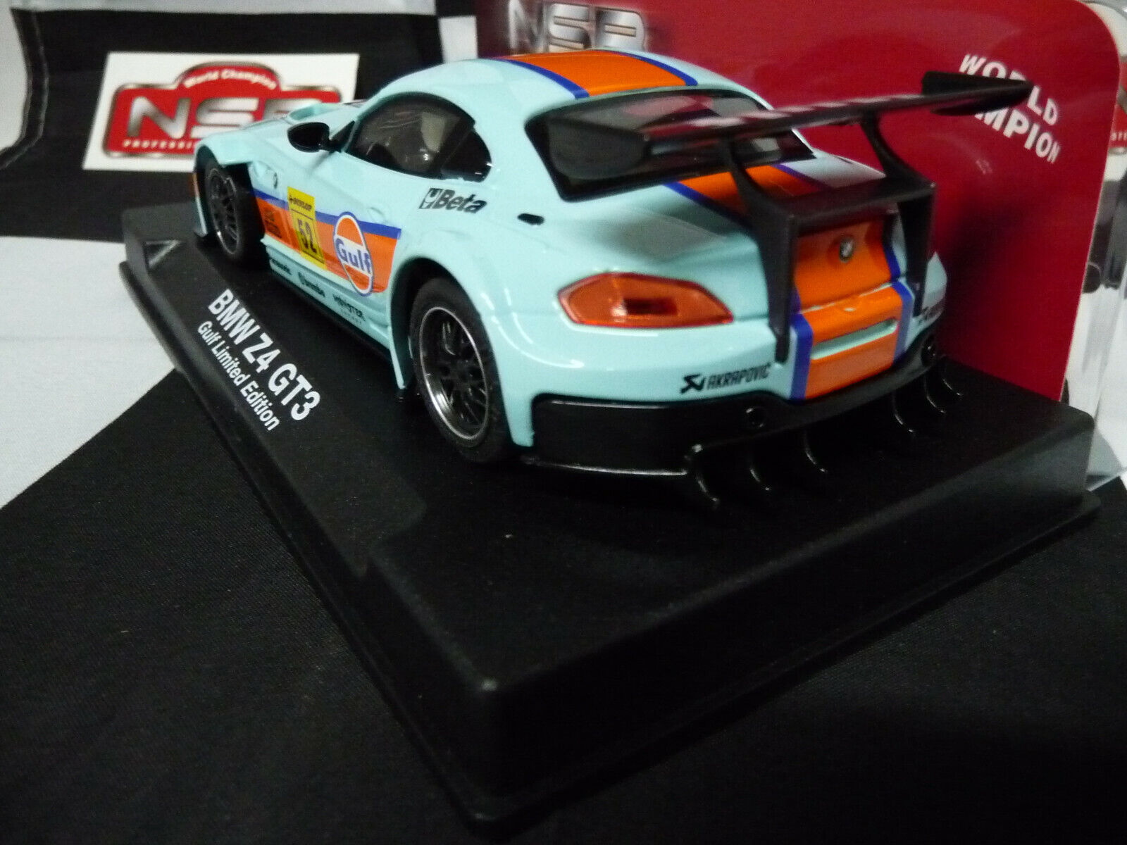 NSR - 1:32 0103AW BMW Z4 GT3 Gulf Edition No.52 slot car also suits scalextric/carrera