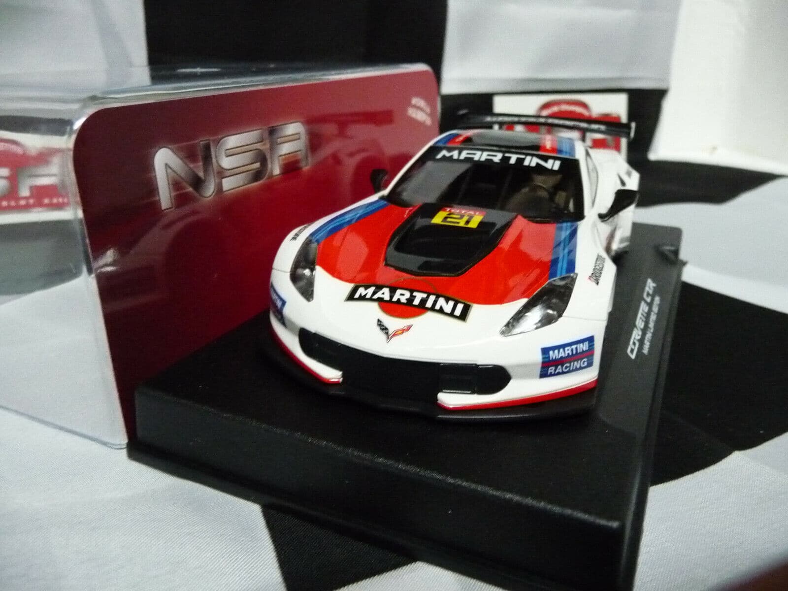 NSR - 1:32 0159AW Corvette C7R Martini Racing White No.21 slot car also suits scalextric/carrera