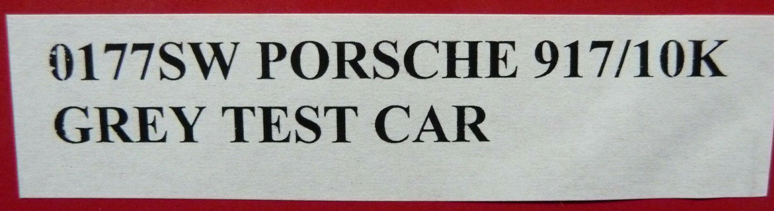 NSR - 1:32 0177SW Porsche 917/10K Grey Test Car slot car also suits scalextr/carrera