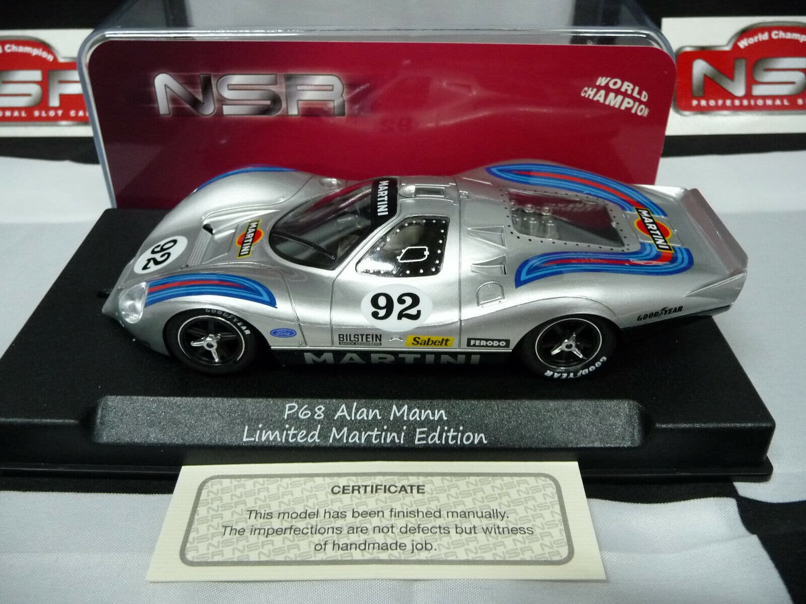 NSR - 1:32 0192SW P68 FORD Martini Racing GREY No.92 slot car also suits scalex/carrera