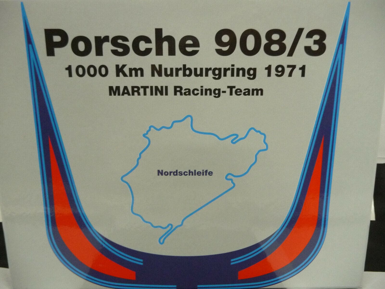 NSR - 1:32 SET10 Porsche 908/3 1000km Nurburgring 71 Martini slot car also suits Scalex/Carrera