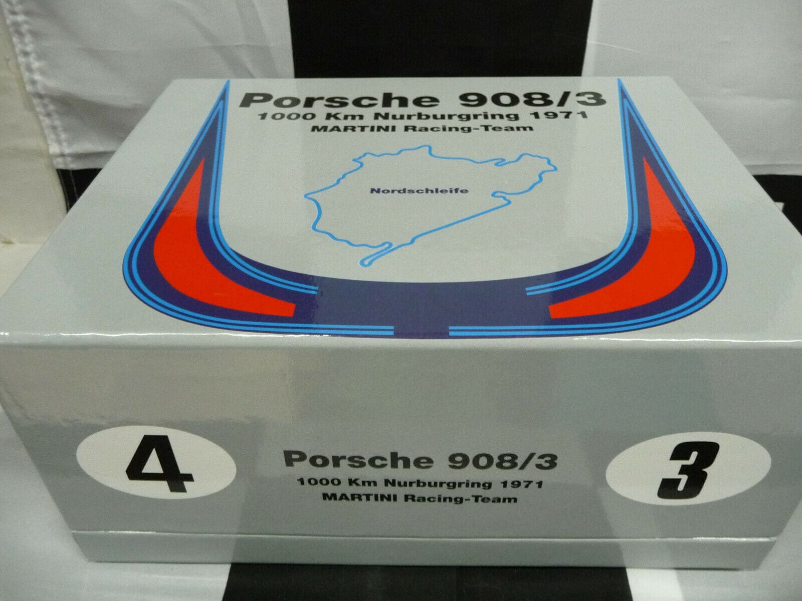 NSR - 1:32 SET10 Porsche 908/3 1000km Nurburgring 71 Martini slot car also suits Scalex/Carrera