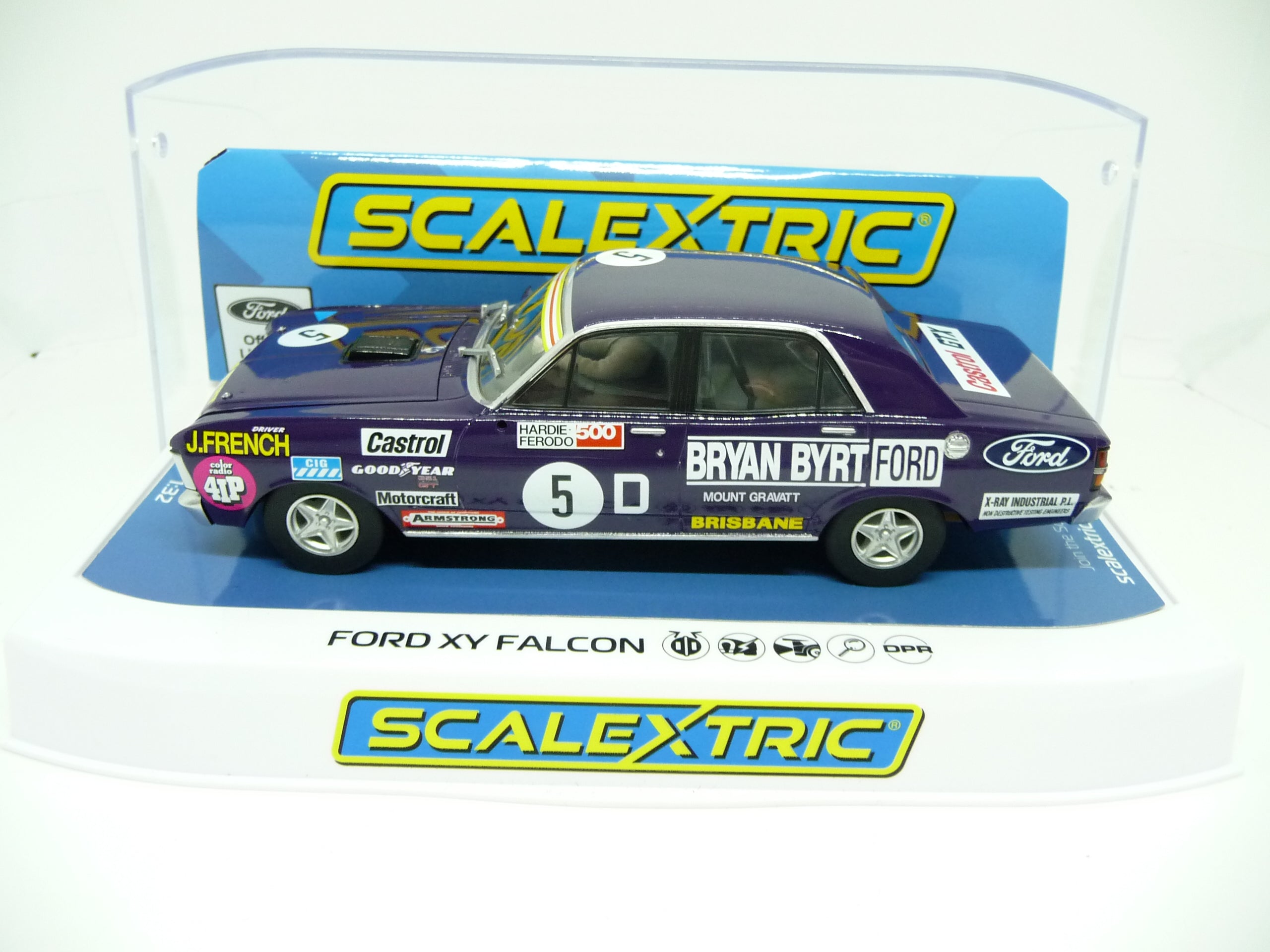 Scalextric - C4263 1:32 Ford XY Falcon 1972 Bathurst Bryan Byrt Ford slot car also suits Carrera