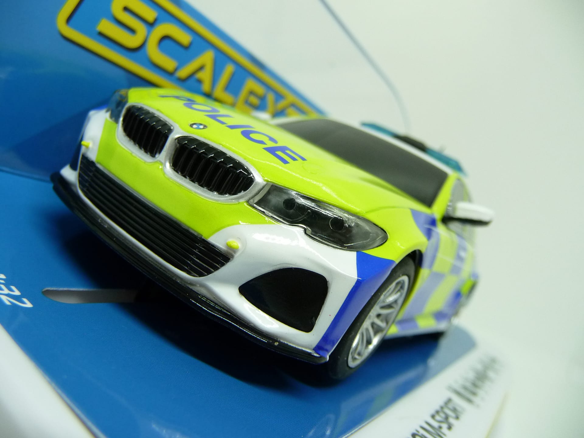 Scalextric - C4165 BMW 330i M Sport Police Edition slot car also suits Carrera
