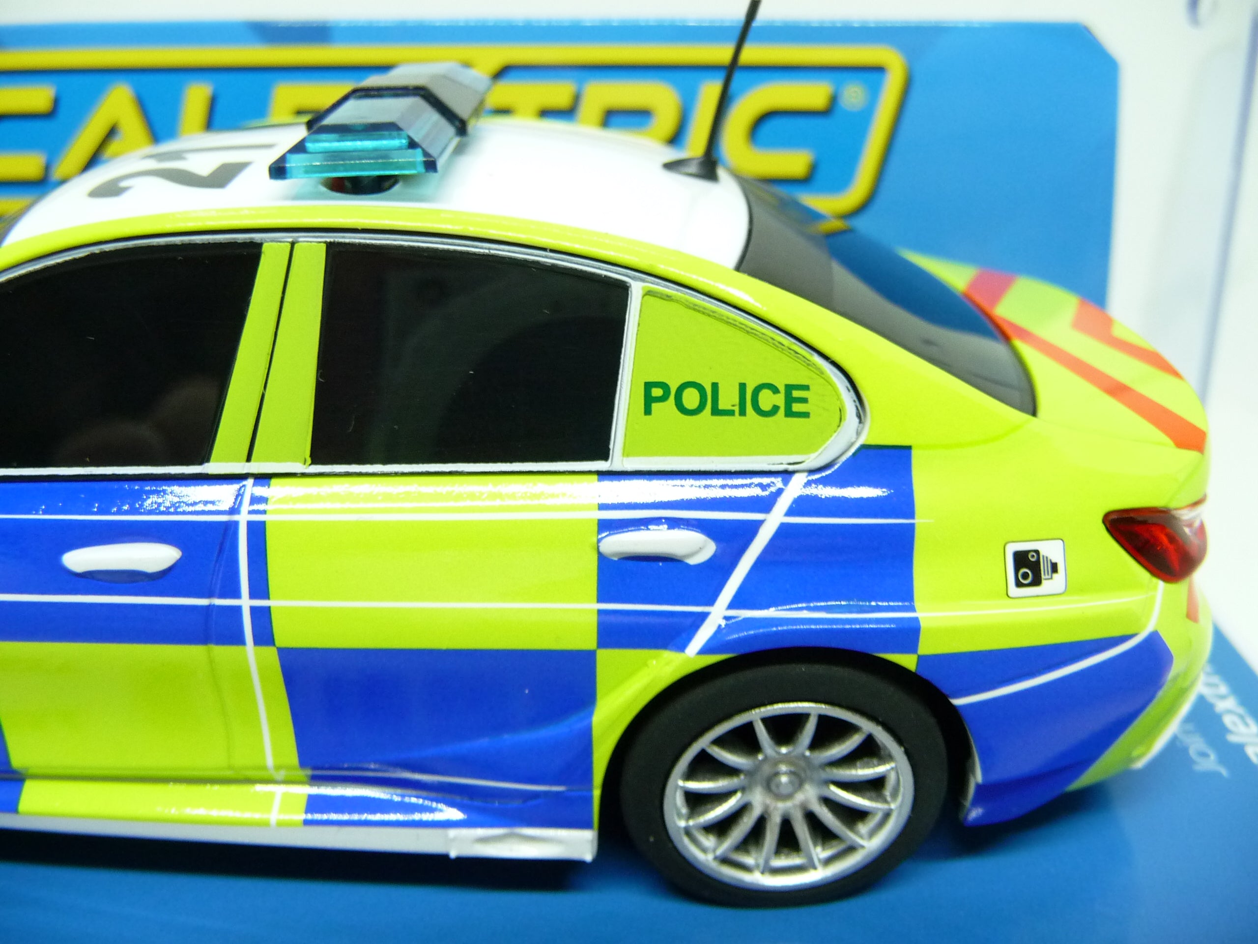 Scalextric - C4165 BMW 330i M Sport Police Edition slot car also suits Carrera