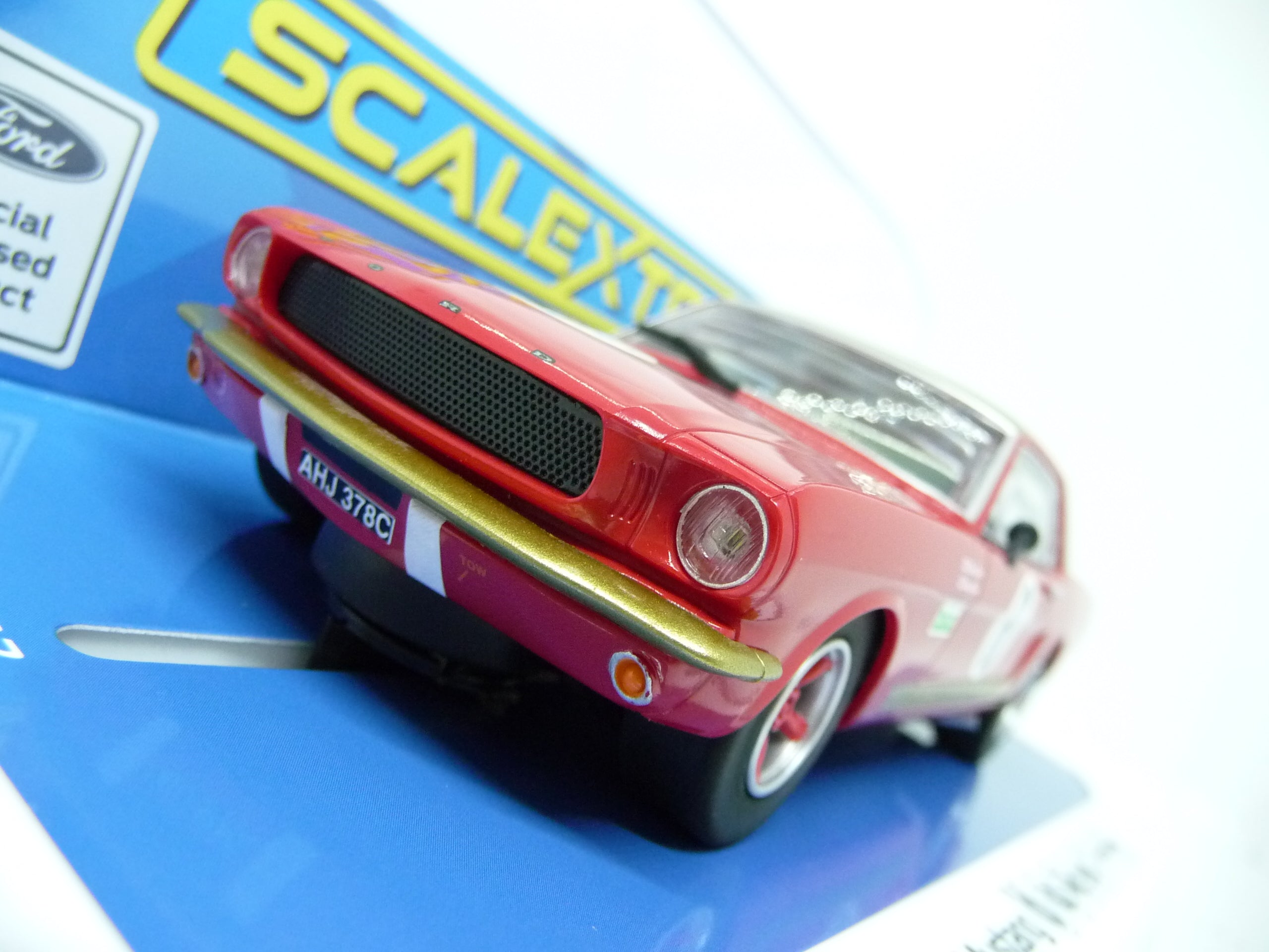 Scalextric - C4339 Ford Mustang Alan Mann Henry Mann and Steve Soper slot car also suits Carrera