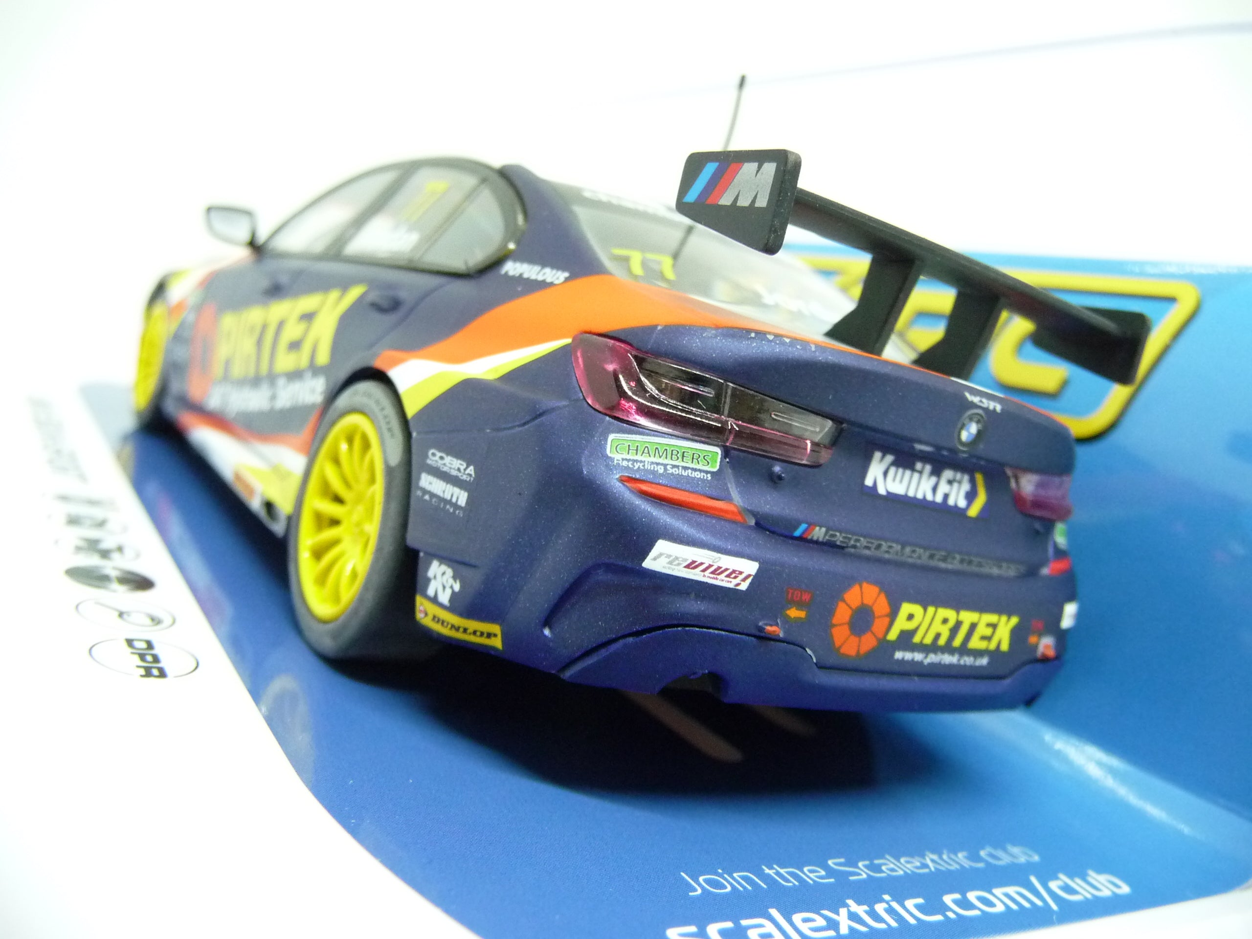 Scalextric - C4194 1:32 BMW 330i M-Sport 77 Jordan slot car also suits Carrera