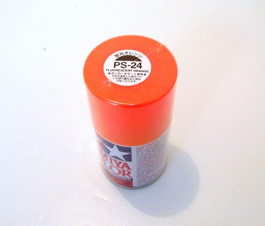 PS-24   TAMIYA POLYCARBONATE SPRAY PAINT FLUORO ORANGE