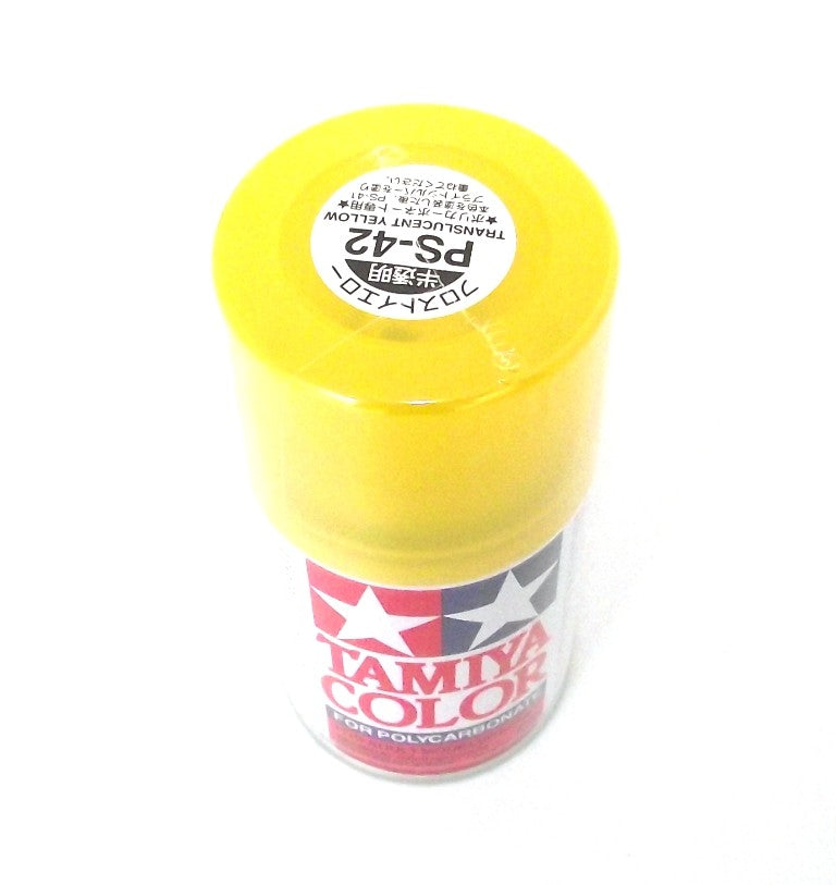 PS-42 TAMIYA POLYCARBONATE SPRAY PAINT  TRANSL YELLOW
