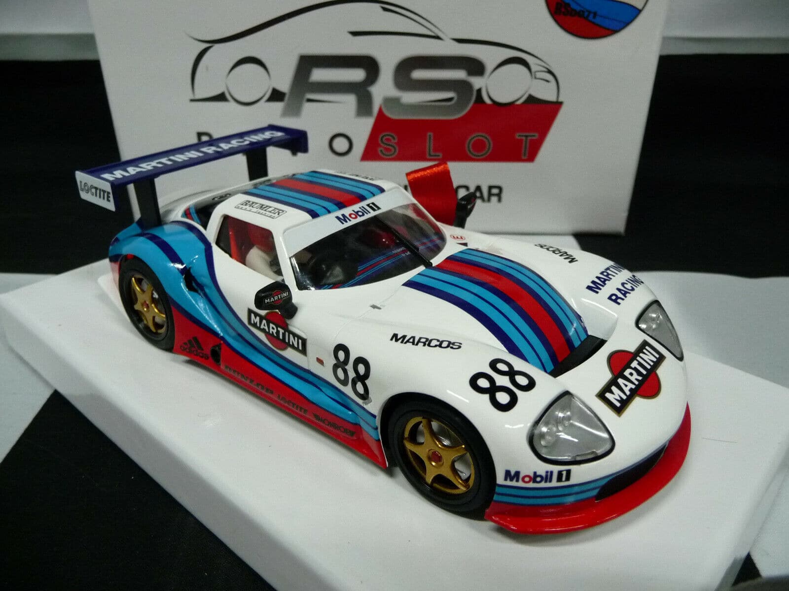 Revoslot - 1:32 RS0071 Marcos Martini Racing White No88 slot car also suits Scalextric/Carrera