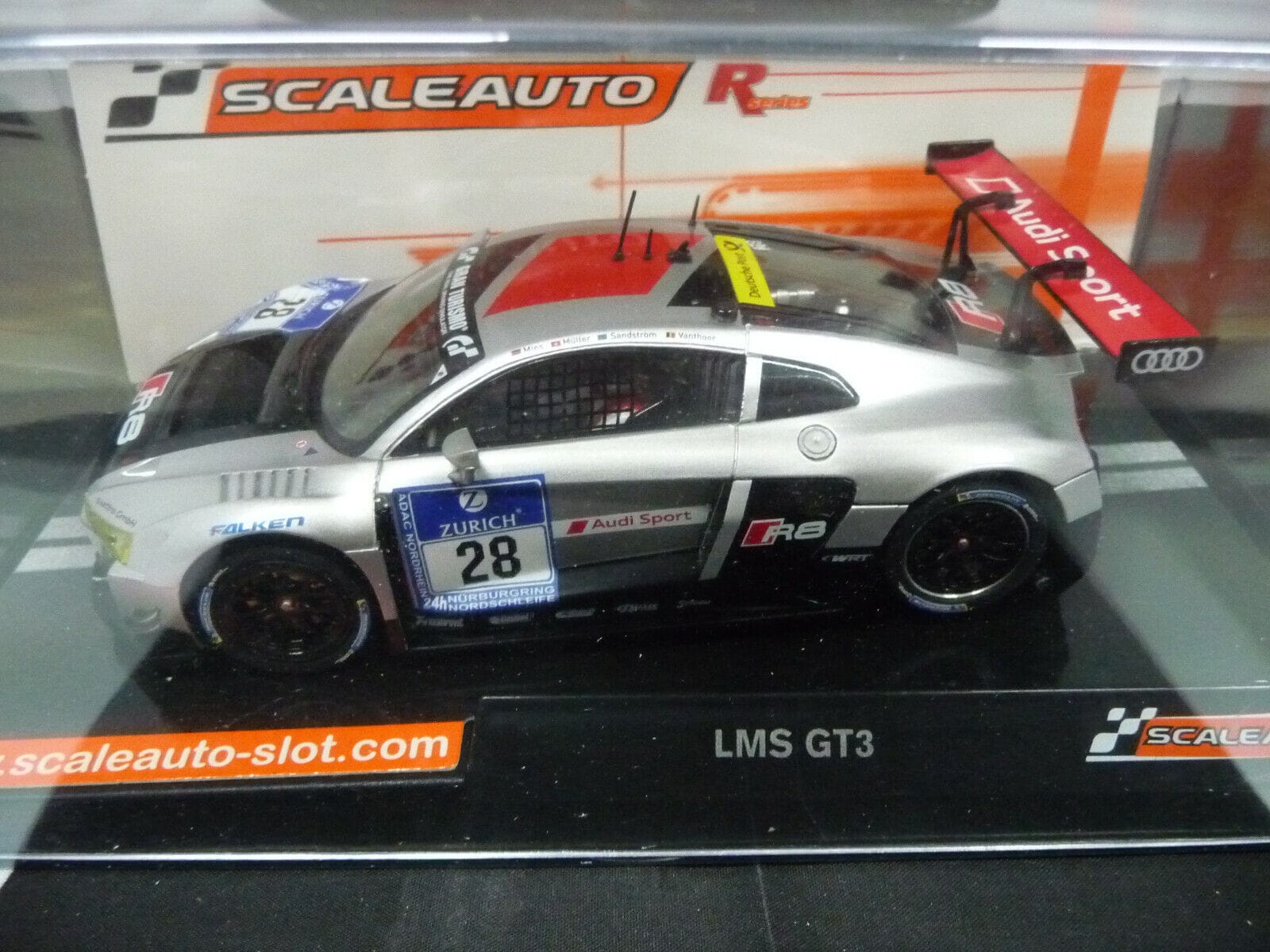 Scaleauto - 1:32 SC6163R Audi LMS GT3 No28 slot car also Suits Scalextric & Carrera
