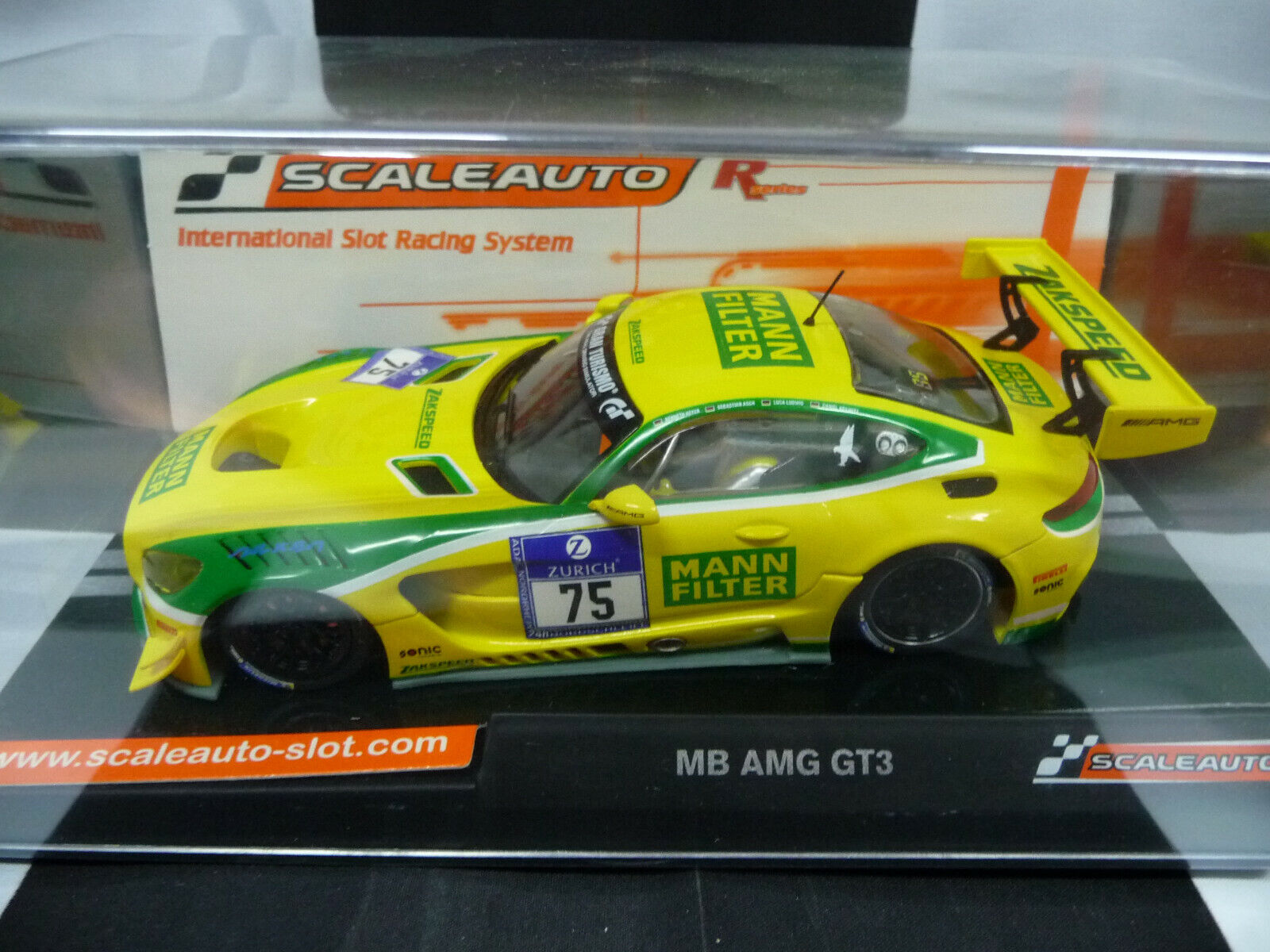 Scaleauto - 1:32 SC6229R Mercedes AMG GT3 N/burg 16 6th No75 - Suits Scalextric & Carrera