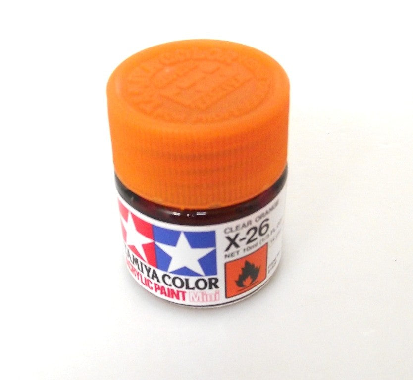 X-26   TAMIYA ACRYLIC PAINT CLEAR ORANGE (GLOSS)