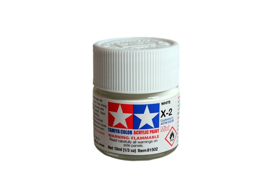 X-2 TAMIYA ACRYLIC PAINT WHITE (GLOSS)