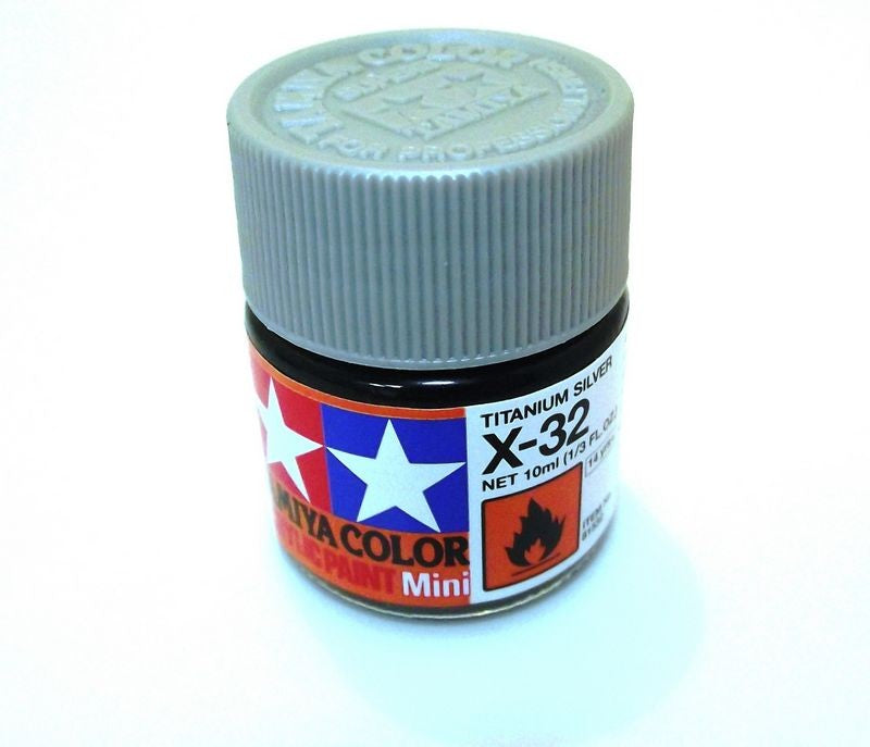 X-32   TAMIYA ACRYLIC PAINT TITANIUM SILVER (GLOSS)