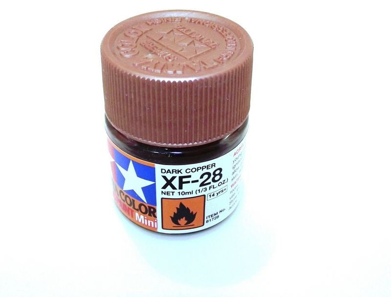 XF-28   TAMIYA ACRYLIC PAINT FLAT DARK COPPER