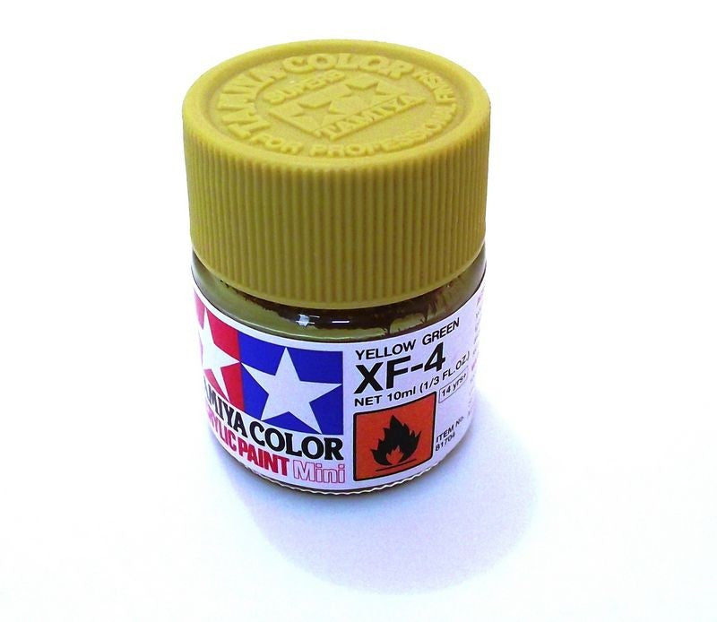 XF-4   TAMIYA ACRYLIC PAINT FLAT YELLOW GREEN
