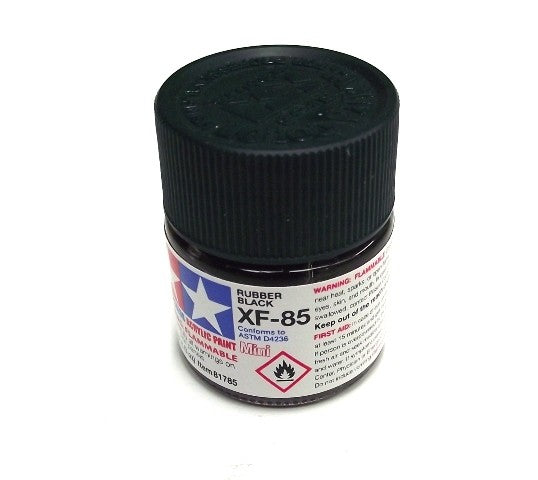 XF-85   TAMIYA ACRYLIC PAINT FLAT RUBBER BLACK
